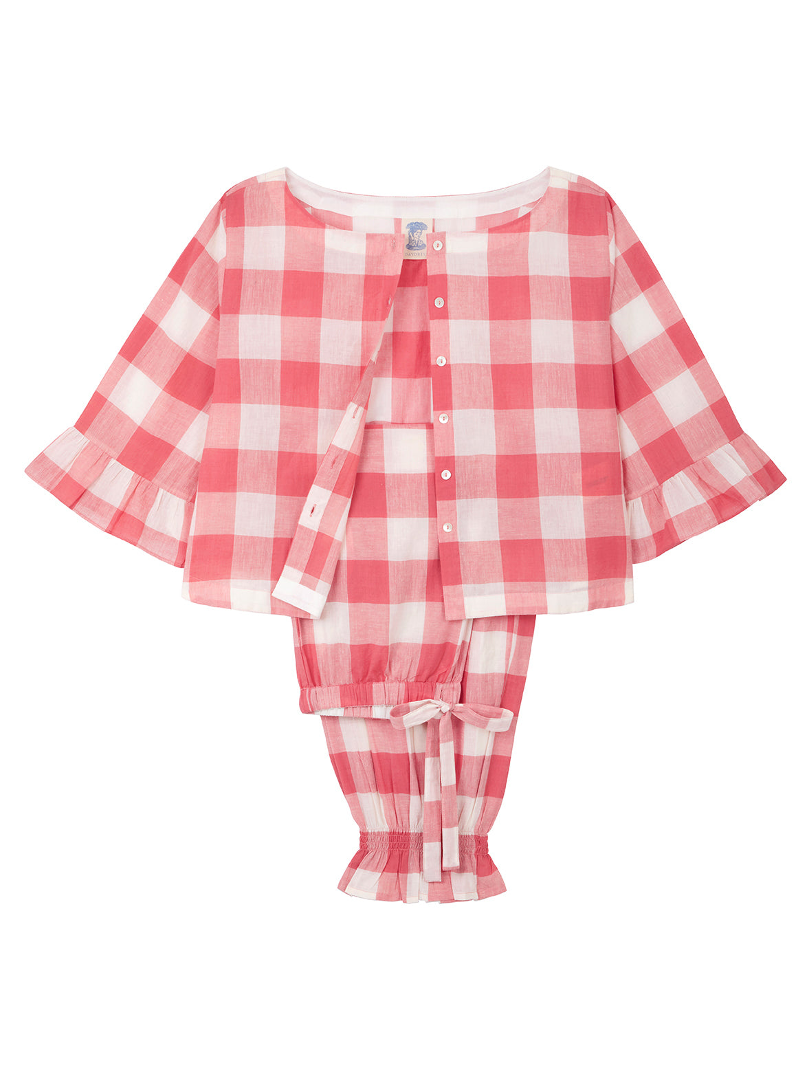 Clown Pyjamas in Pink Handloom Check