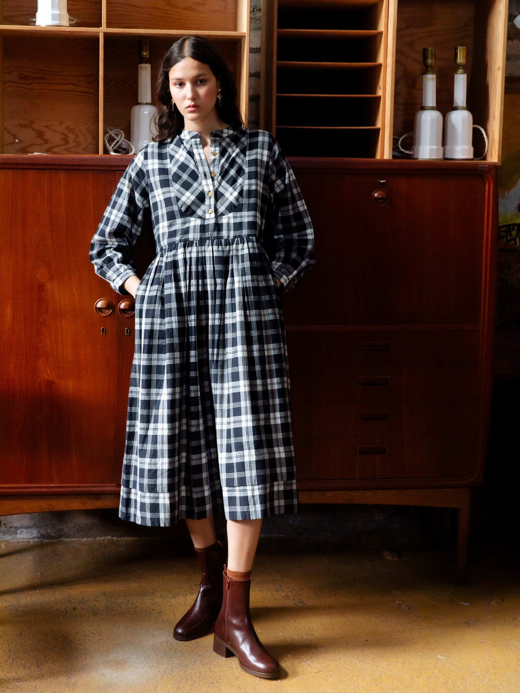 The French Dress in Handloom Check