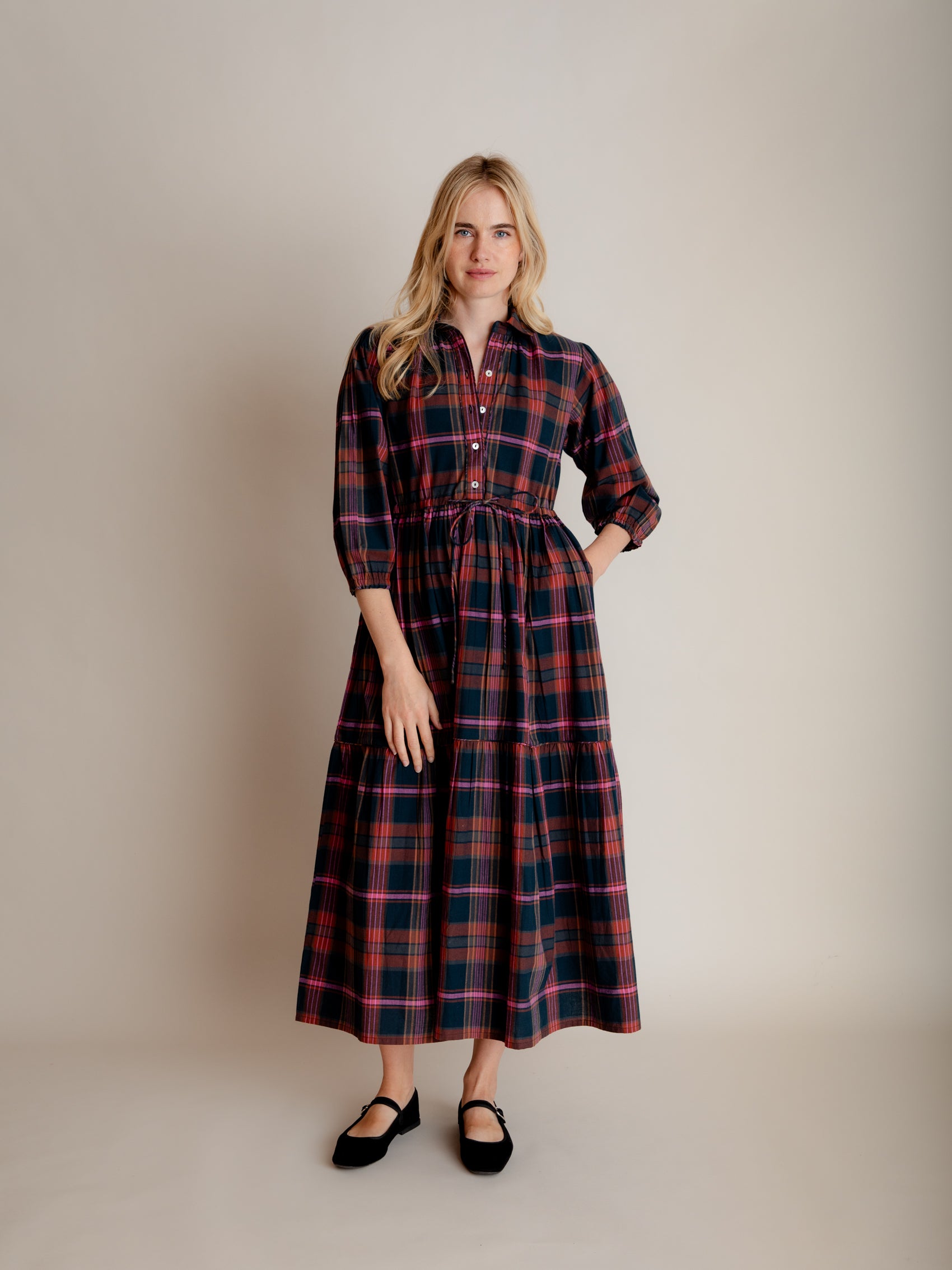 Lina Dress in Rossetti Check