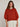 Margot Jumper in Tomato - medium weight alpaca
